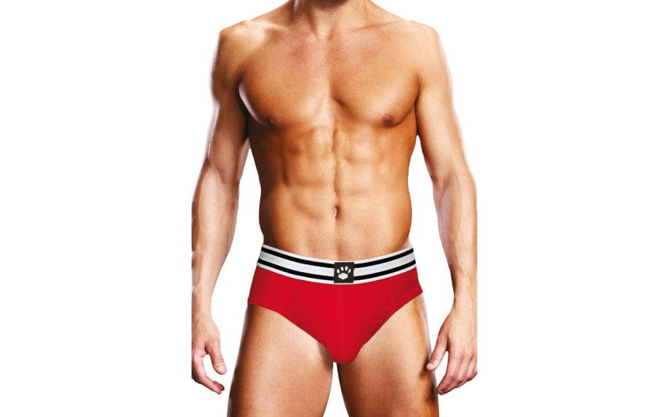 Prowler Lingerie Red / Small Prowler Open Back Brief Red/White 884472028959