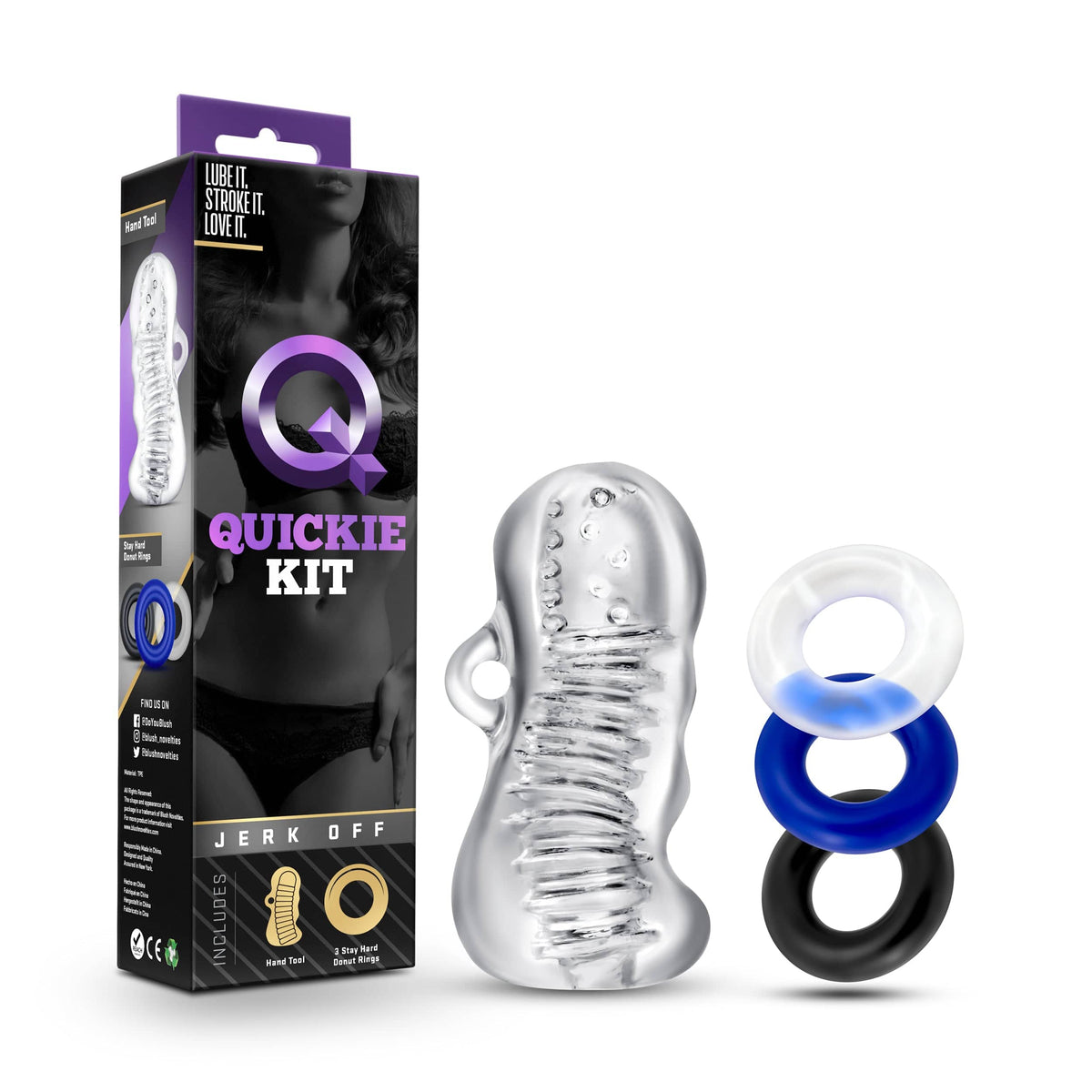 Quickie Kit Adult Toys Clear Quickie Kit Jerk Off Clear 853858007659