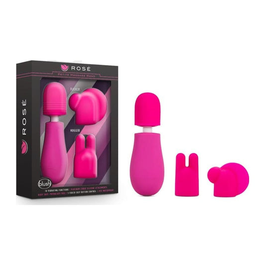 Rose Adult Toys Pink Rose Petite Massage Wand Pink 819835026297