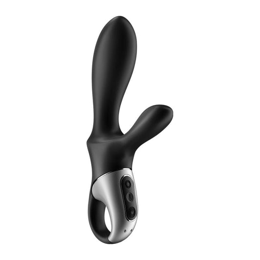 Satisfyer Adult Toys Black Satisfyer Heat Climax Plus Connect App Warming Anal Vibrator 4061504001654