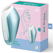 Satisfyer Adult Toys Blue Satisfyer Love Breeze - Touch-Free Clitoral Stimulator with Vibration  - Ice Blue 4061504003443