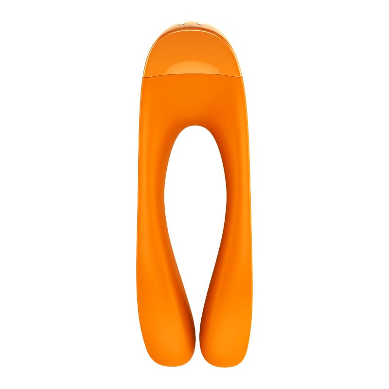 Satisfyer Adult Toys Orange Satisfyer Candy Cane Finger Vibrator - Orange 4061504004143