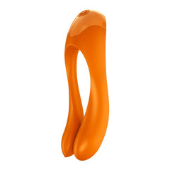 Satisfyer Adult Toys Orange Satisfyer Candy Cane Finger Vibrator - Orange 4061504004143