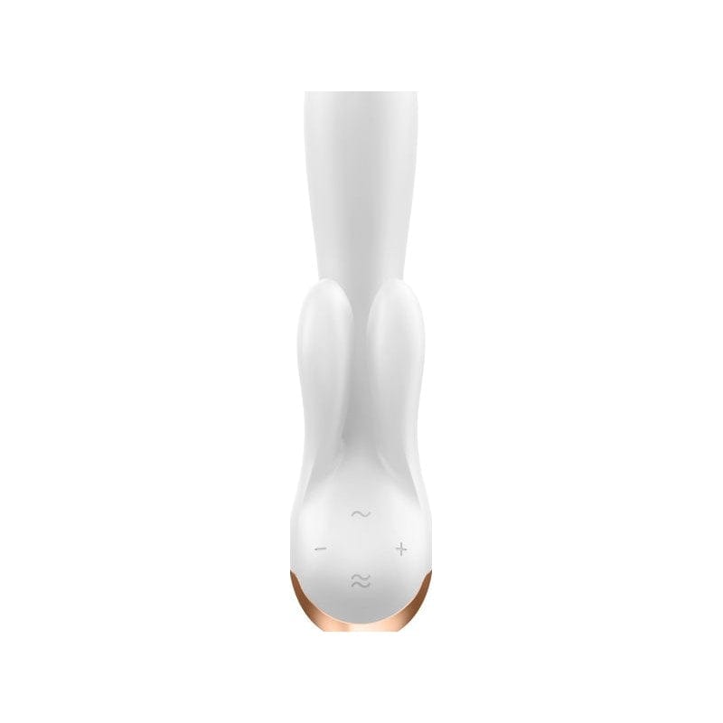 Satisfyer Adult Toys White Satisfyer Double Flex App Rabbit Vibrator White 4061504002620