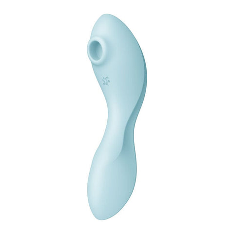 Satisfyer Curvy Trinity 5 - USB Rechargeable Air Pulse Vibrator Blue STIMULATORS