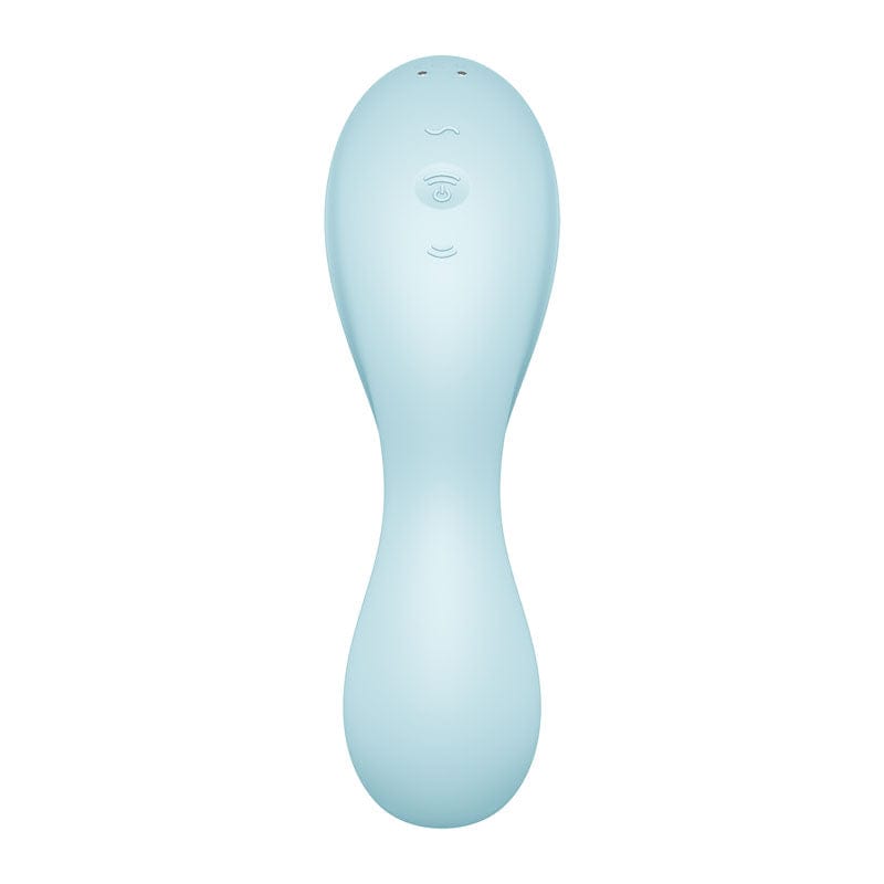 Satisfyer Curvy Trinity 5 - USB Rechargeable Air Pulse Vibrator Blue STIMULATORS