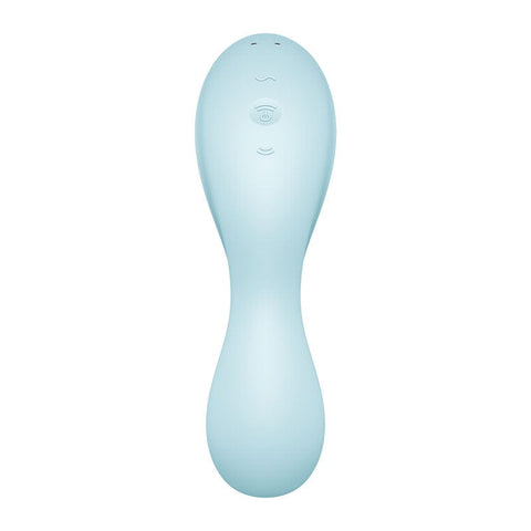 Satisfyer Curvy Trinity 5 - USB Rechargeable Air Pulse Vibrator Blue STIMULATORS