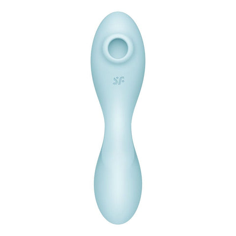 Satisfyer Curvy Trinity 5 - USB Rechargeable Air Pulse Vibrator Blue STIMULATORS