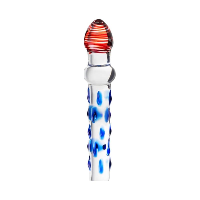 Sexus Glass Adult Toys Blue Sexus Glass Dildo Blue/Red 20 cm