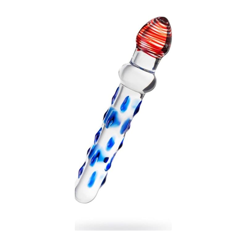 Sexus Glass Adult Toys Blue Sexus Glass Dildo Blue/Red 20 cm