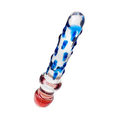 Sexus Glass Adult Toys Blue Sexus Glass Dildo Blue/Red 20 cm