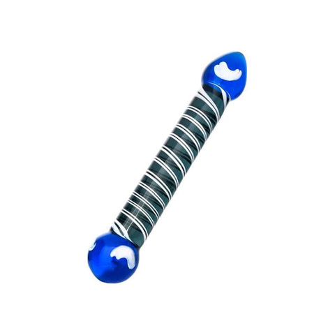Sexus Glass Dildo Duo Blue 20cm Body Safe Adult Toy DONGS Glass