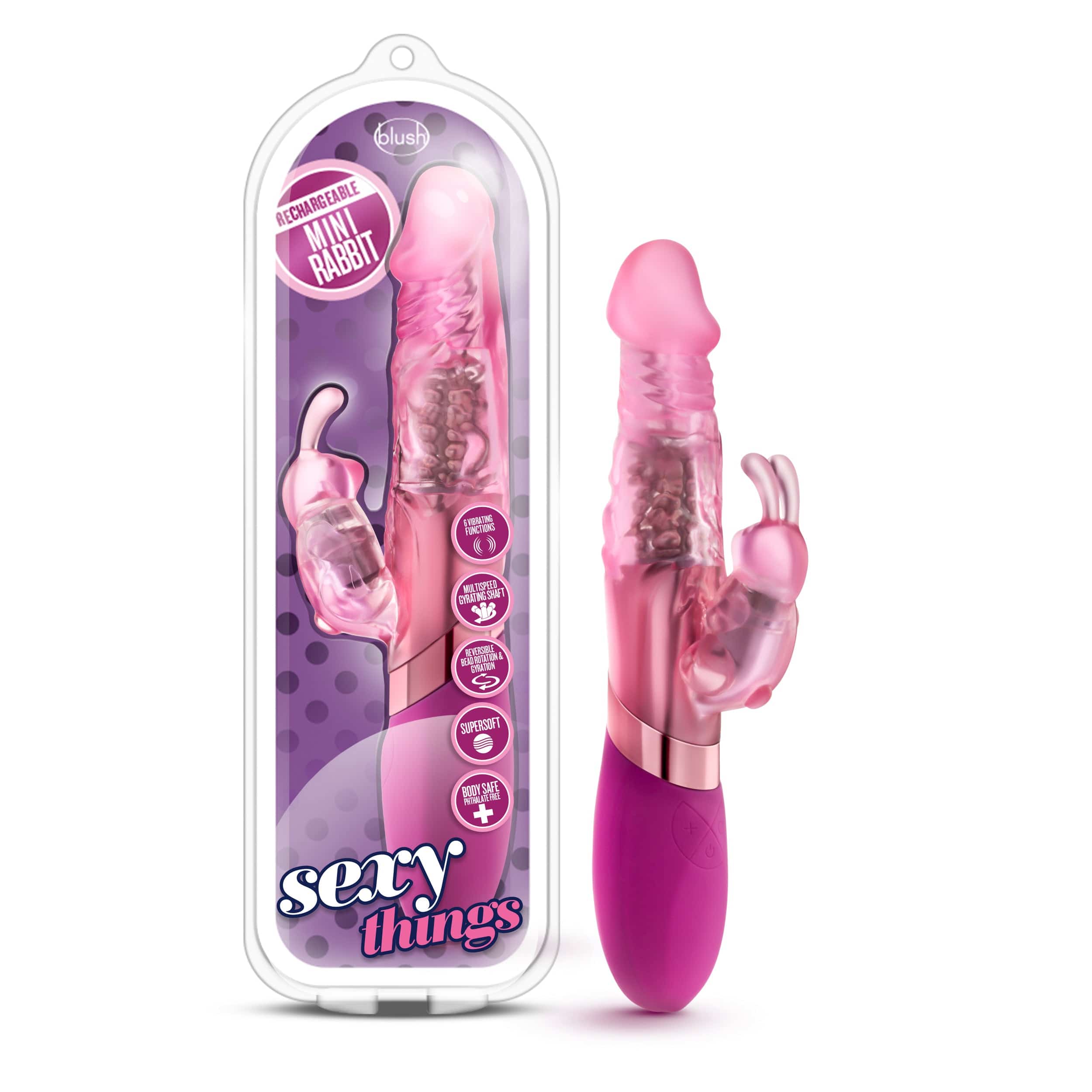 Sexy Things Adult Toys Pink Sexy Things Rechargeable Mini Rabbit Pink 819835021902