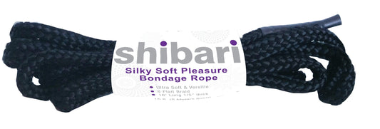 Shibari Adult Toys Black Shibari Rope Silky Soft Bondage 5m 859612002588