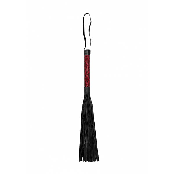 Shots Toys BONDAGE-TOYS Red Ouch! Luxury Diamond Whip - Burgundy Whip 8714273928696