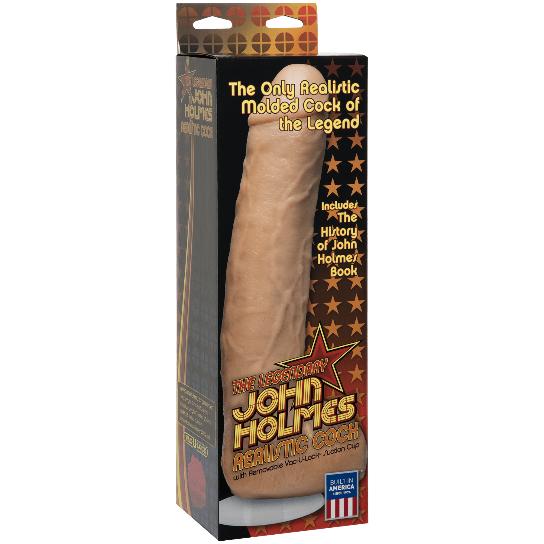 John Holmes Realistic Cock 9.5 Inch with Removable Vac-U-Lock Suction Cup – Dildo > Dildos > Performer Replica Main image