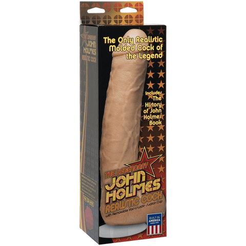 John Holmes Realistic Cock Vanilla - 10 Inch Size Dongs Celebrity