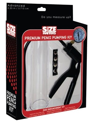 Size Matters Adult Toys Clear Premium Penis Pumping Kit (Intermediate Size) 811847010233