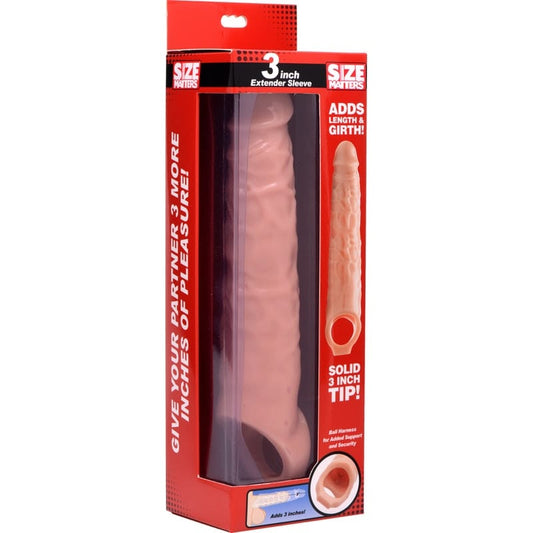 Size Matters Adult Toys Flesh 3in Extender Sleeve Flesh 848518031426