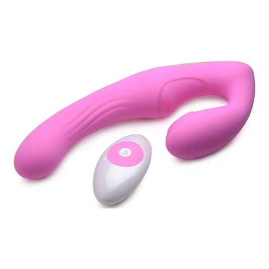 Strap U Adult Toys Pink 15X U-Pulse Strapless Strap-On w Remote Pink 848518039033