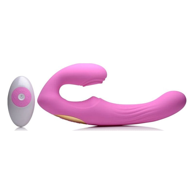 Strap U Adult Toys Pink 15X U-Pulse Strapless Strap-On w Remote Pink 848518039033