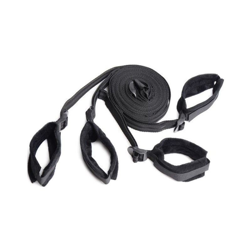 Strict Adult Toys Black Bed Restraint Bondage Kit Black 848518044099