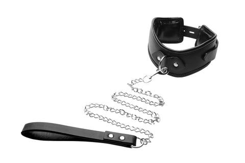 Padded Locking Posture Collar for BDSM and Submission Play BONDAGE-TOYS