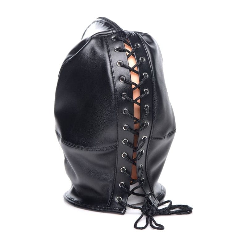 Strict Adult Toys Black Zip Front Bondage Hood Black 848518042965