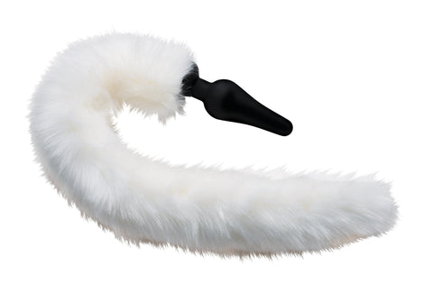 Anal Plug and Ears Set with White Fox Tail Anal Toys & Stimulators
