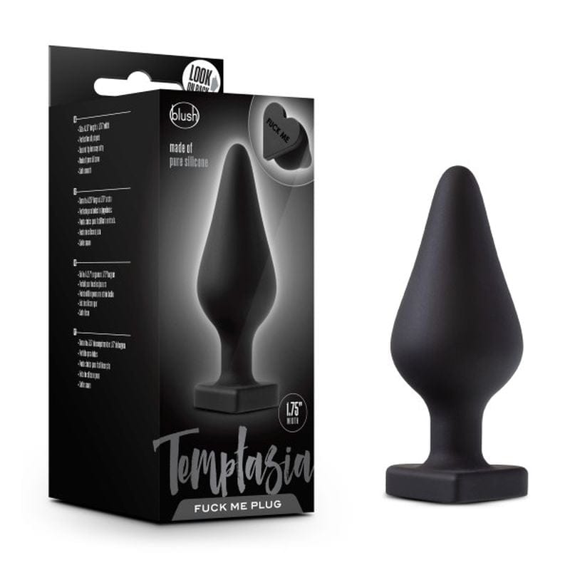 Temptasia Heart-Shaped Butt Plug Black for Intimate Play Black Butt Plugs