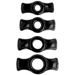 TitanMen Adult Toys Black Cock Ring Set Black 782421016951