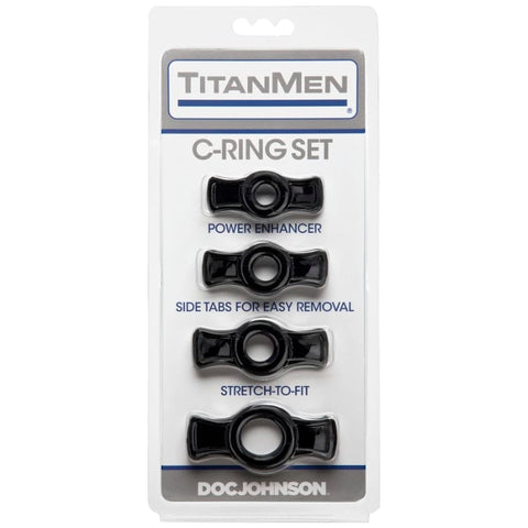 Cock Ring Set Black - Four Sizes for Ultimate Pleasure Cockrings
