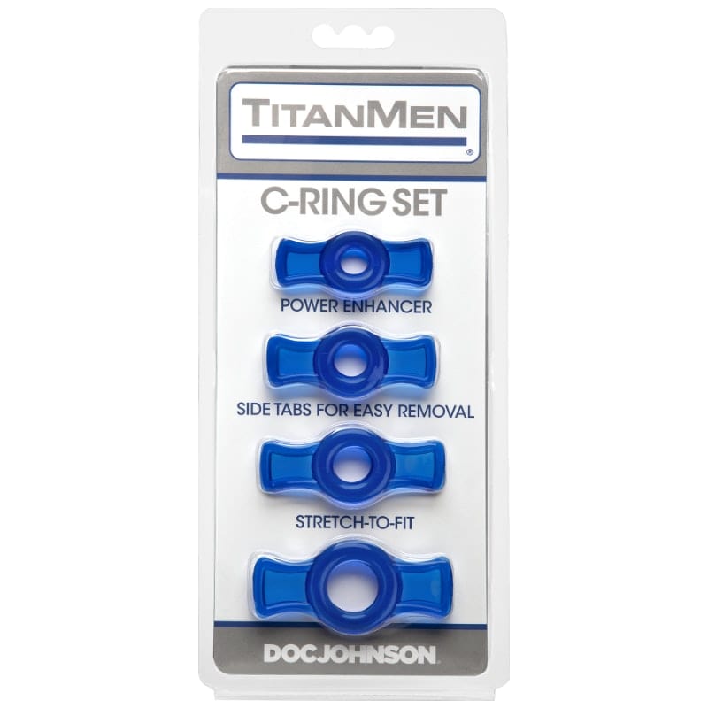 TitanMen Adult Toys Blue Cock Ring Set Blue 782421016968