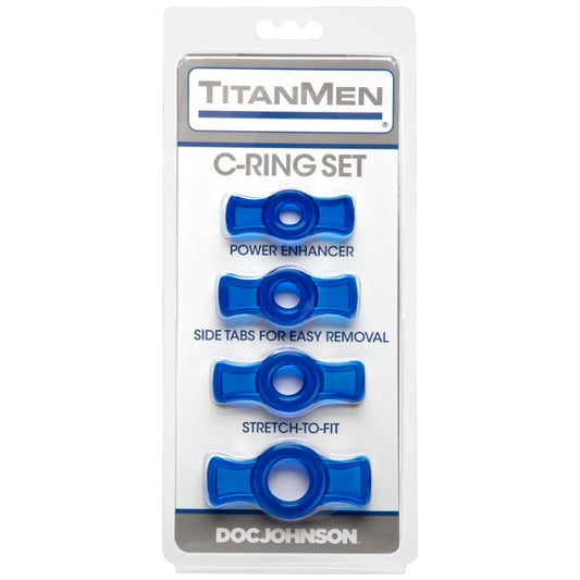 TitanMen Adult Toys Blue Cock Ring Set Blue 782421016968