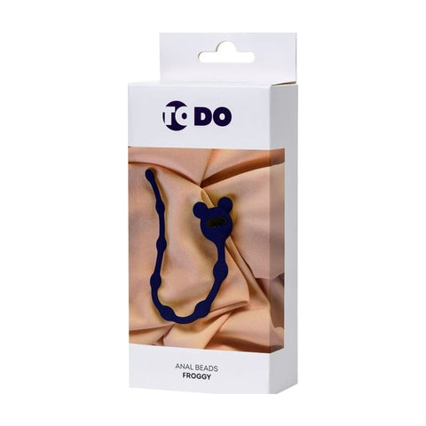 Todo Froggy Anal Chain Navy Blue Adult Toy Beads