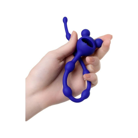 Todo Froggy Anal Chain Navy Blue Adult Toy Beads