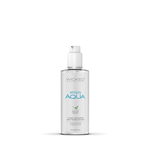 Wicked LOTIONS & LUBES White Wicked Simply Aqua - Water Based Lubricant - 70 ml (2.3 oz) Bottle 713079911022