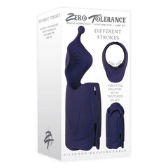 Zero Tolerance MASTURBATORS Blue Zero Tolerance Different Strokes -  USB Rechargeable Vibrating Masturbator 844477016313