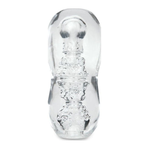 Zolo Gripz Dotted - Squeezable Clear Stroker Strokers - Manual