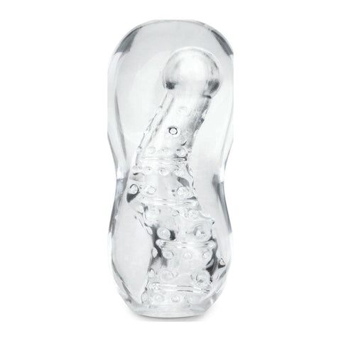 Zolo Gripz Wavy - Squeezable Clear Stroker Strokers - Manual